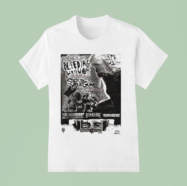 Bleeding Through Stick To Your Guns The Truth Year Anniversary Hardcore Punk T Shirt