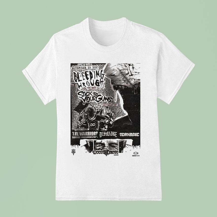 Bleeding Through Stick To Your Guns The Truth Year Anniversary Hardcore Punk T Shirt