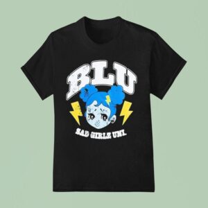 Blu Sad Girlz Uni Boyfriend T Shirt