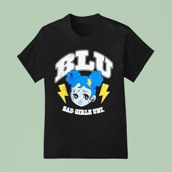 Blu Sad Girlz Uni Boyfriend T Shirt