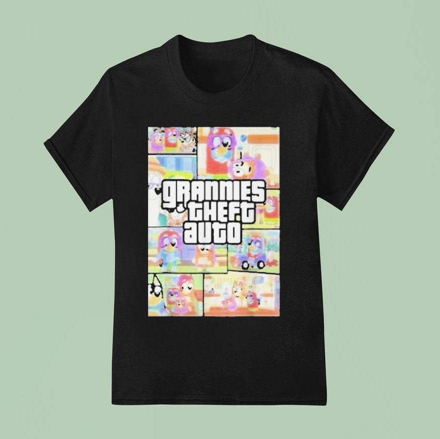 Bluey Grannies Theft Auto Gta T Shirt