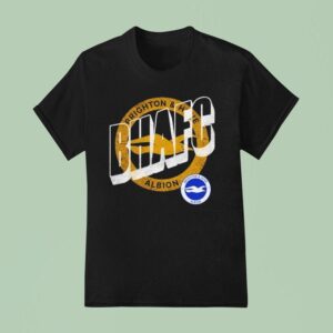 Brighton And Hove Albion Fc Wave Bold Wh T Shirt