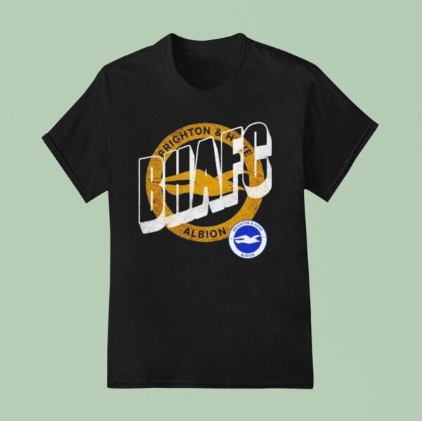 Brighton And Hove Albion Fc Wave Bold Wh T Shirt