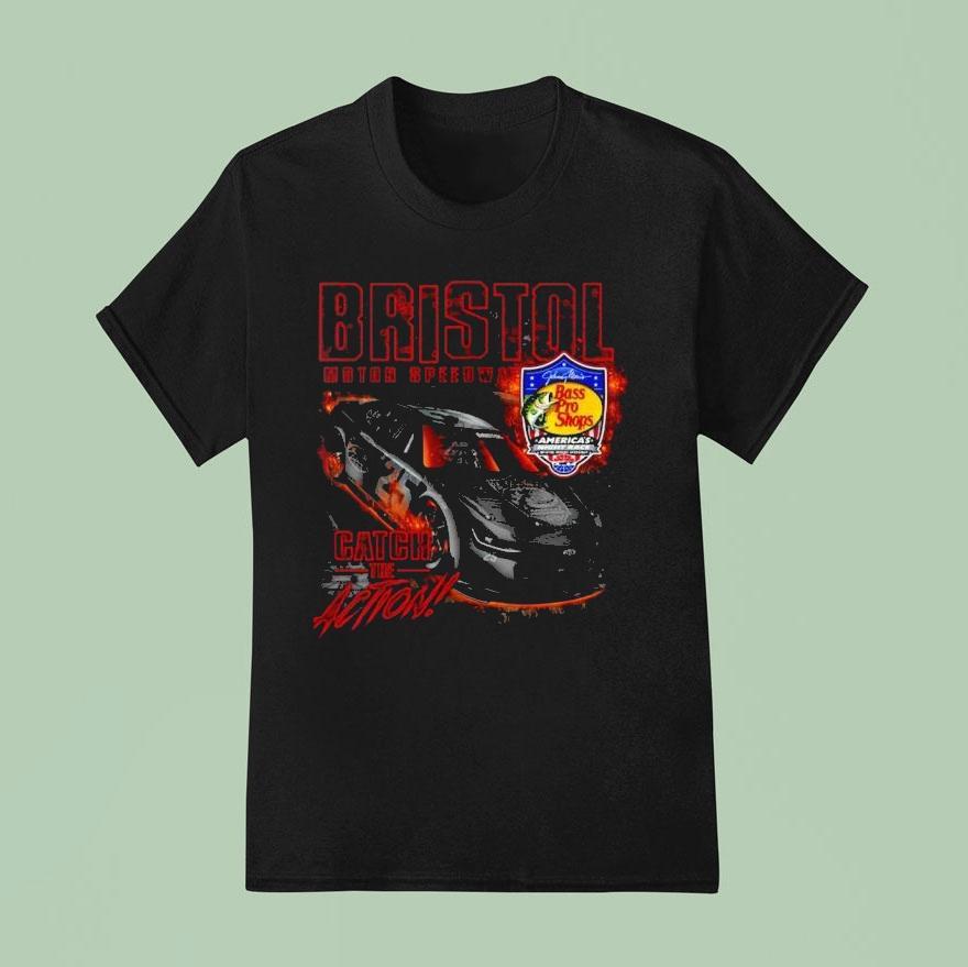 Bristol Motor Speedway Catch The Action Signature T Shirt
