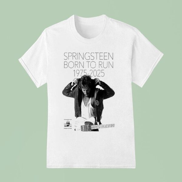 Bruce Springsn Th Anniversary Born To Run T Shirt