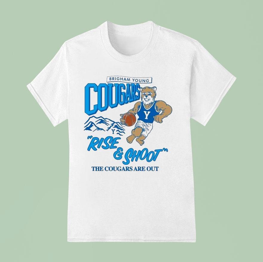  Byu Brigham Young Cougars Rise And Shout The Cougars Are Out Masco T Shirt