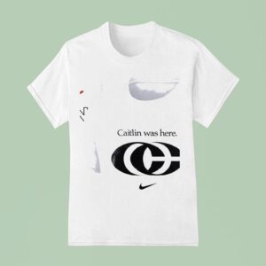 Caitlin Clark Was Here Logo Signature T Shirt
