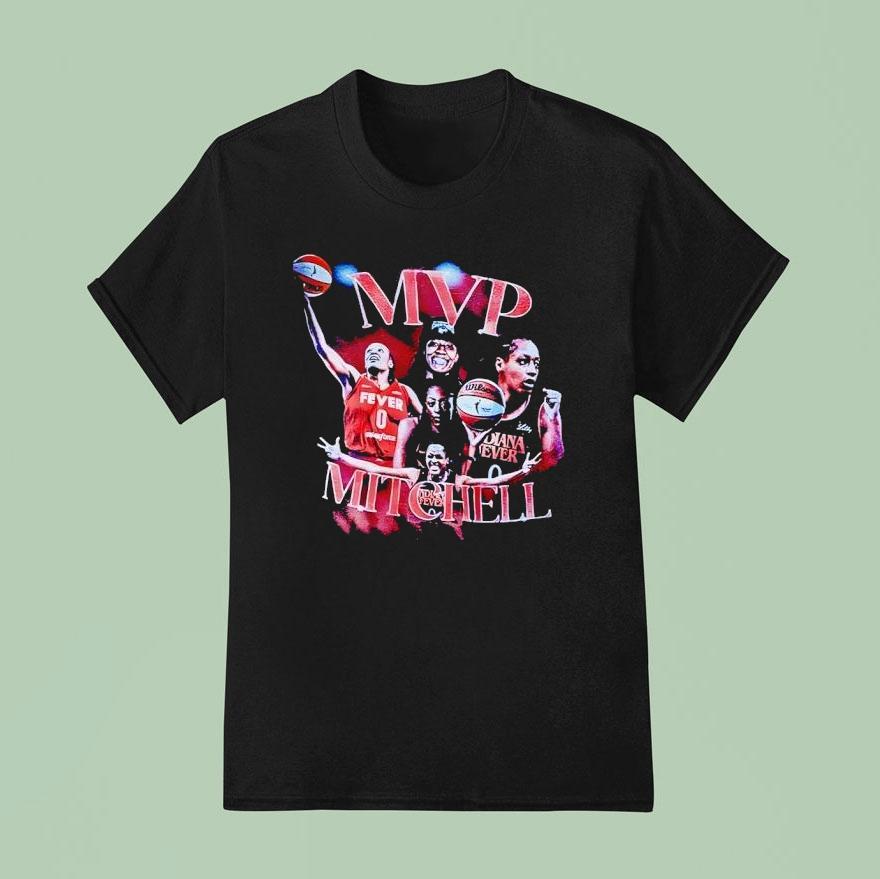 Caitlin Clark Wearing Kelsey Mitchell For Mvp T Shirt