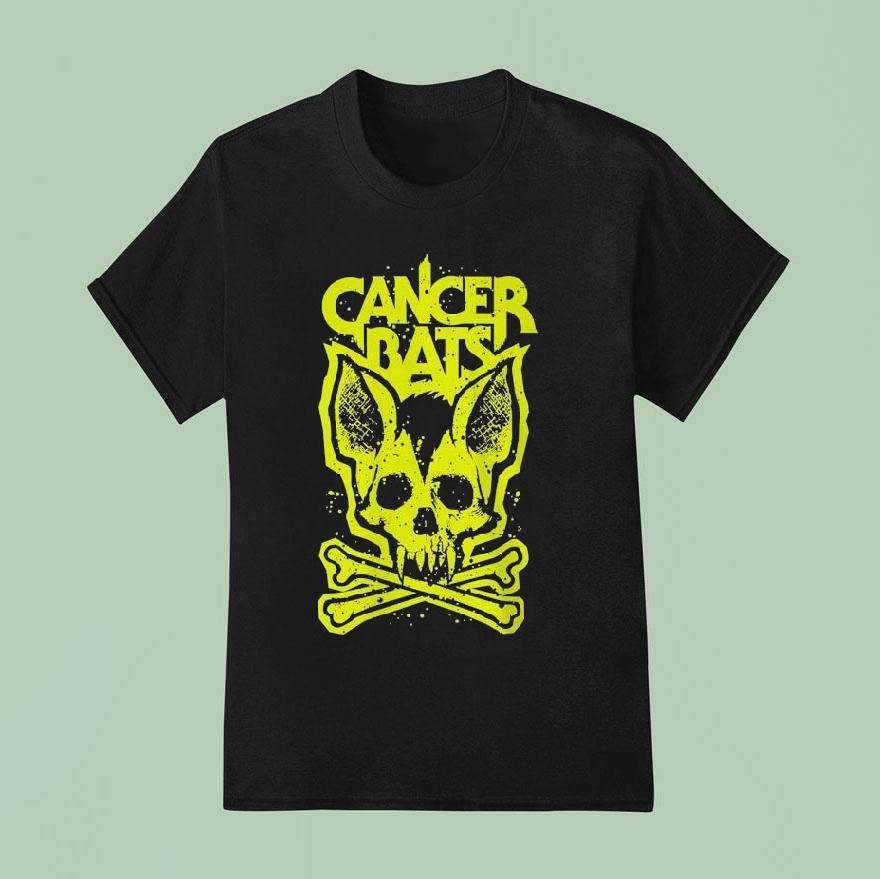 Cancer Bats Slime Bat Skull And Crossbones T Shirt