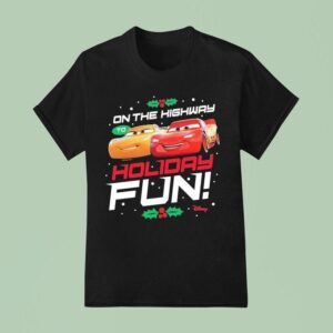 Cars On The Highway To Holiday Christmas Disney T Shirt