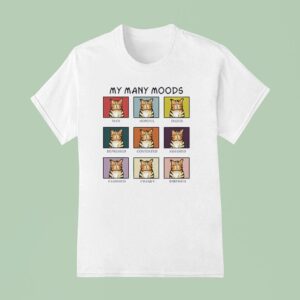 Cat My Many Moods Funny T Shirt