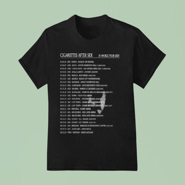 Cigarettes After Sex Phl January World Tour T Shirt