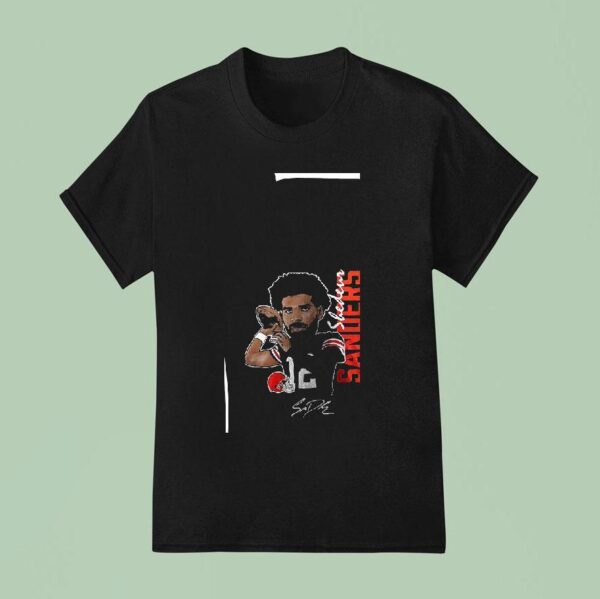 Cleveland Browns Shedeur Sanders Caricature Signature T Shirt