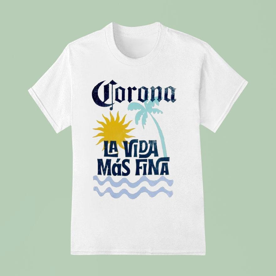 Corona Extra La Vida Mas Fina Beach T Shirt