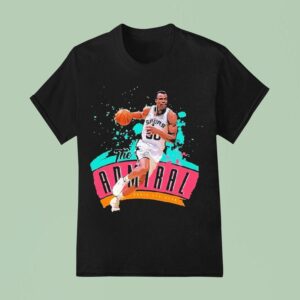 David Robinson The Admiral San Antonio Spurs Basketball Caricature T Shirt