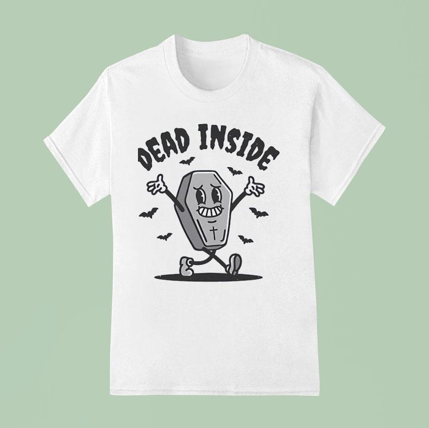 Dead Inside A Coffin Surrounded By Bats T Shirt