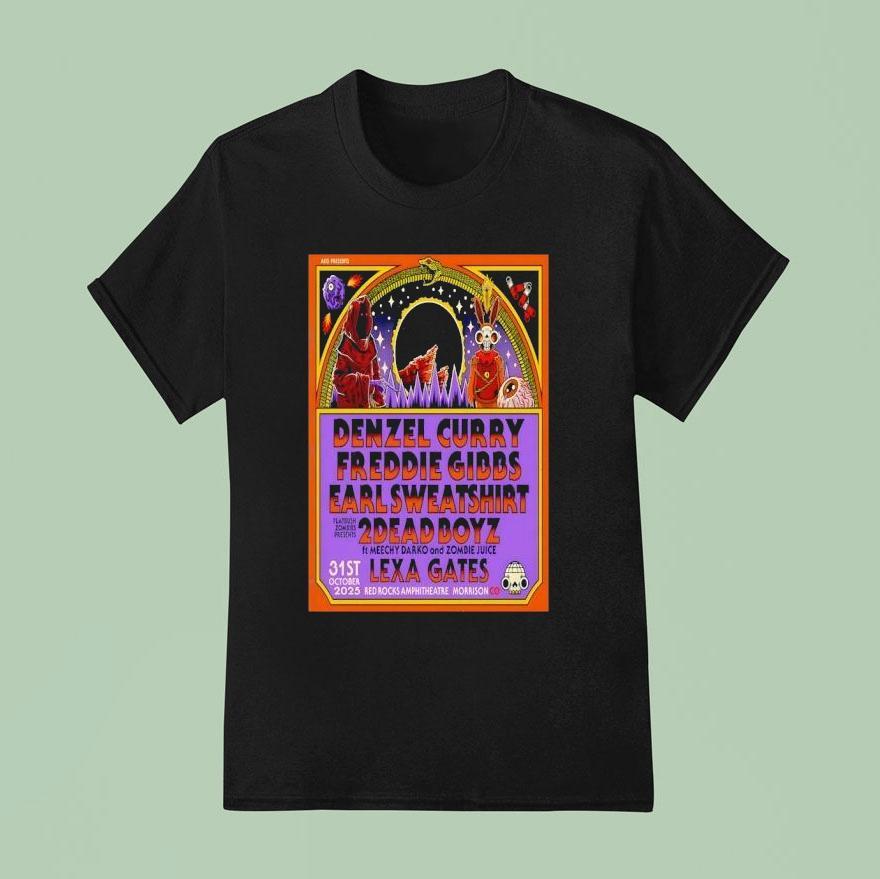 Denzel Curry Oct Red Rocks Amphitheatre Morrison T Shirt