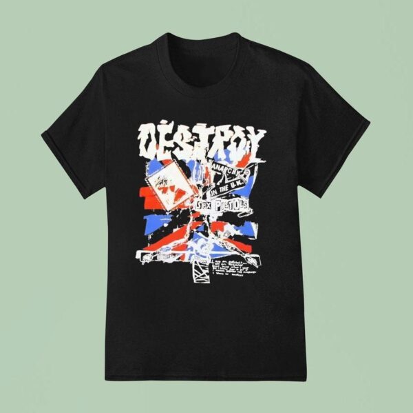 Destroy Anarchy In The Uk Retro T Shirt