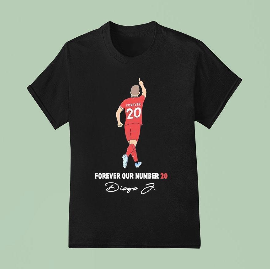 Diogo Jota Forever Our Number Liverpool Fc Signature T Shirt