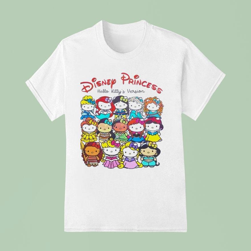 Disney Princess Hello Kitty S Version Cute Princess Mashup T Shirt