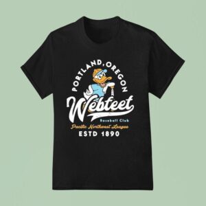 Duck Portland Oregon Webfeet Baseball Club Pacific Northwest League Estd T Shirt