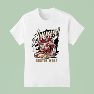 Dustin Wolf Awooooo Calgary Flames Hockey T Shirt