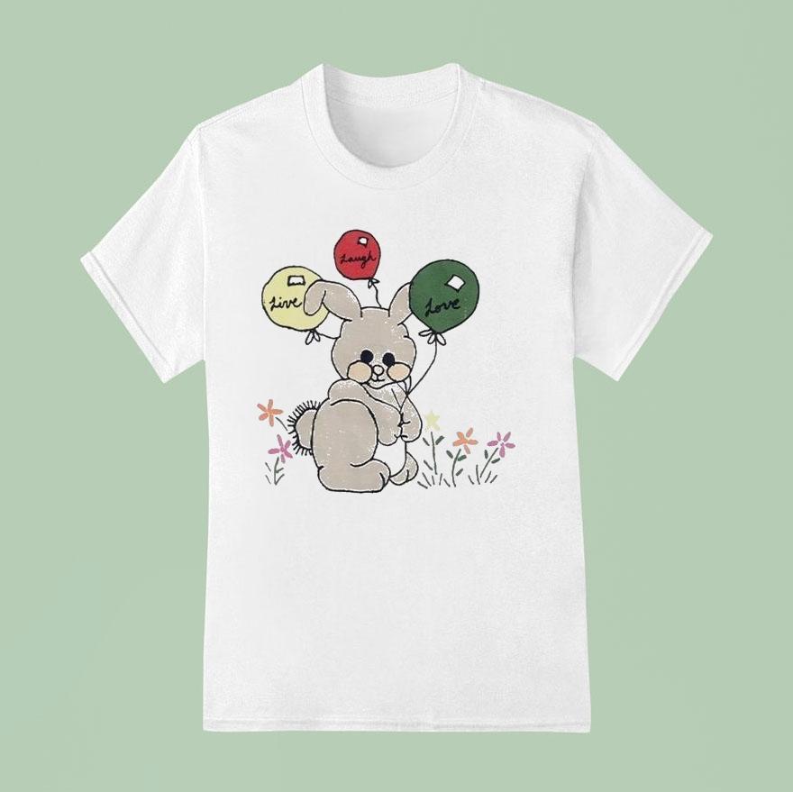 Earl Sweat Live Laugh Love Light Bunny Balloon T Shirt