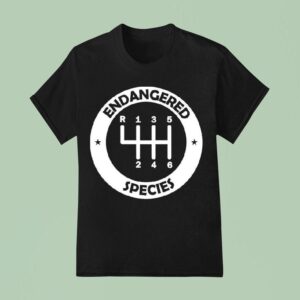 Endangered Species Manual Gearbox Stick Shift Speed Logo T Shirs T Shirt