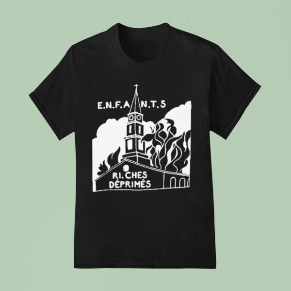 Enfants Riches Deprimes Burning Church T Shirt