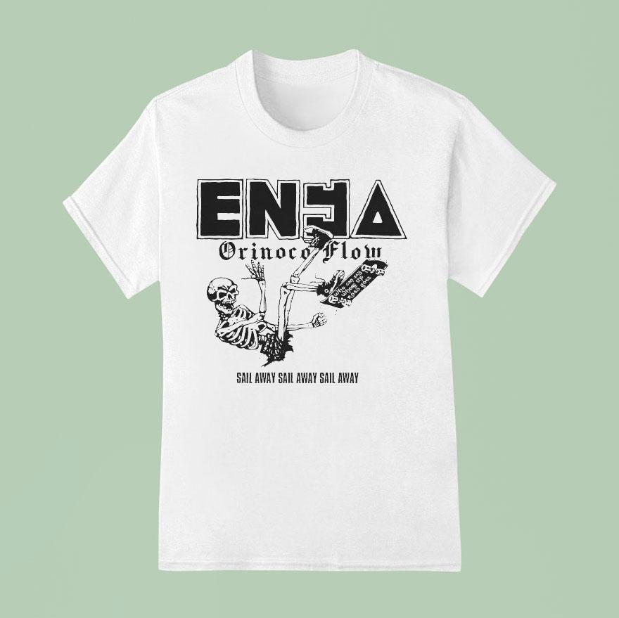 Enya Orinoco Flow Sail Away Sail Away Sail Away Jfa Skeleton Skate T Shirt