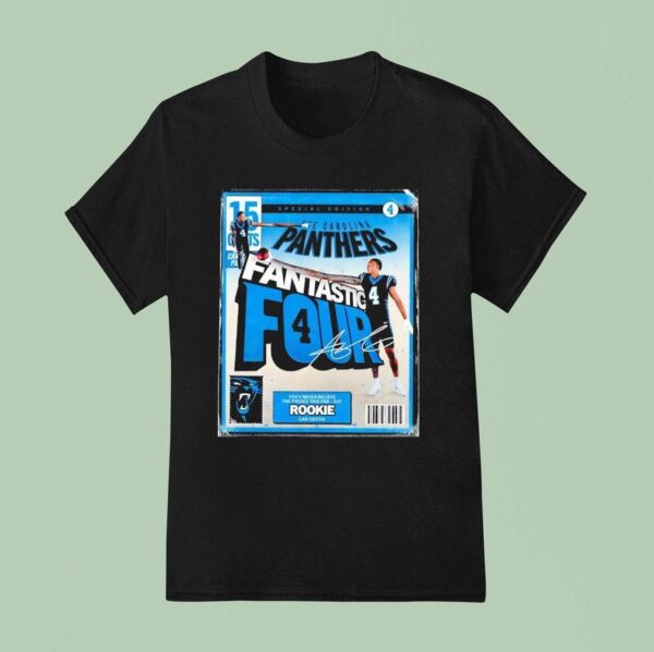 Fantastic Four X The Carolina Panthers John Kasay Signature T Shirt