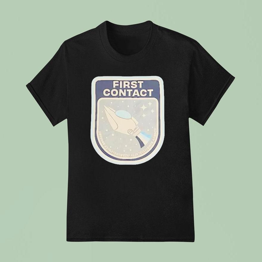 First Contact Defense Extraterrestrial Intelligence Agency T Shirt