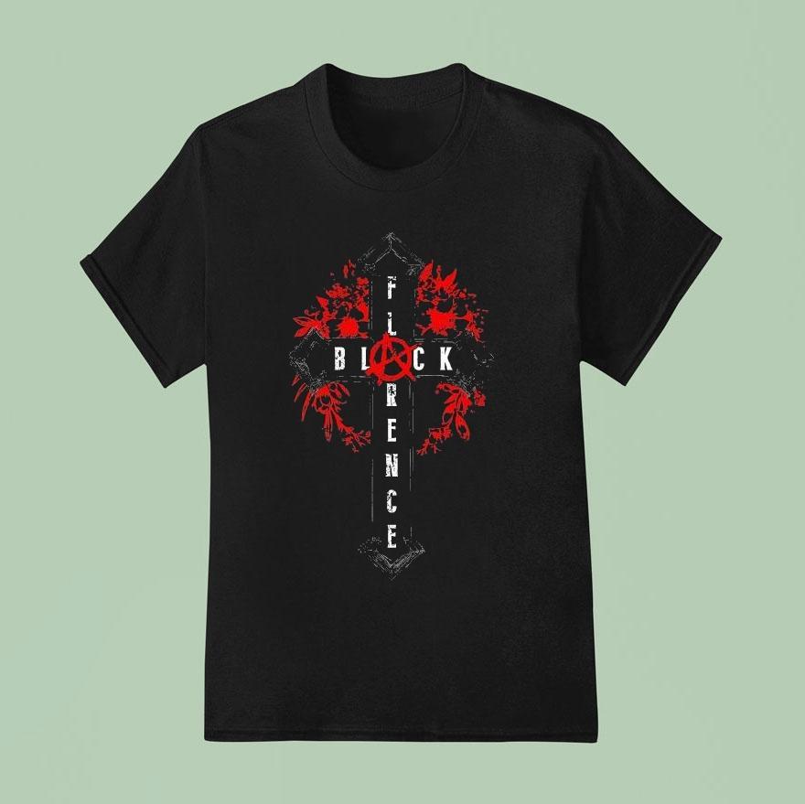 Florence Black Cross T Shirt