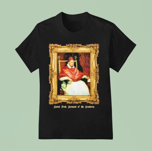 Fred Vasseur Saint Red Servant Of The Scuderia Portrai T Shirt