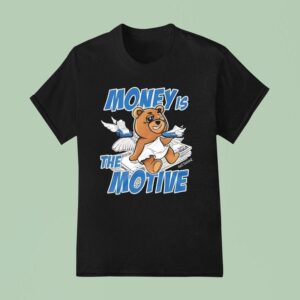 French Blue S Money Motive Angel White Blue T Shirt