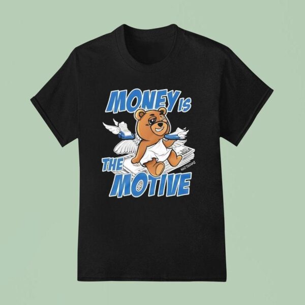 French Blue S Money Motive Angel White Blue T Shirt