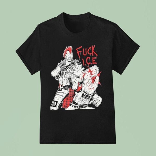 Fuck Ice Ice Police Rock Punk T Shirt