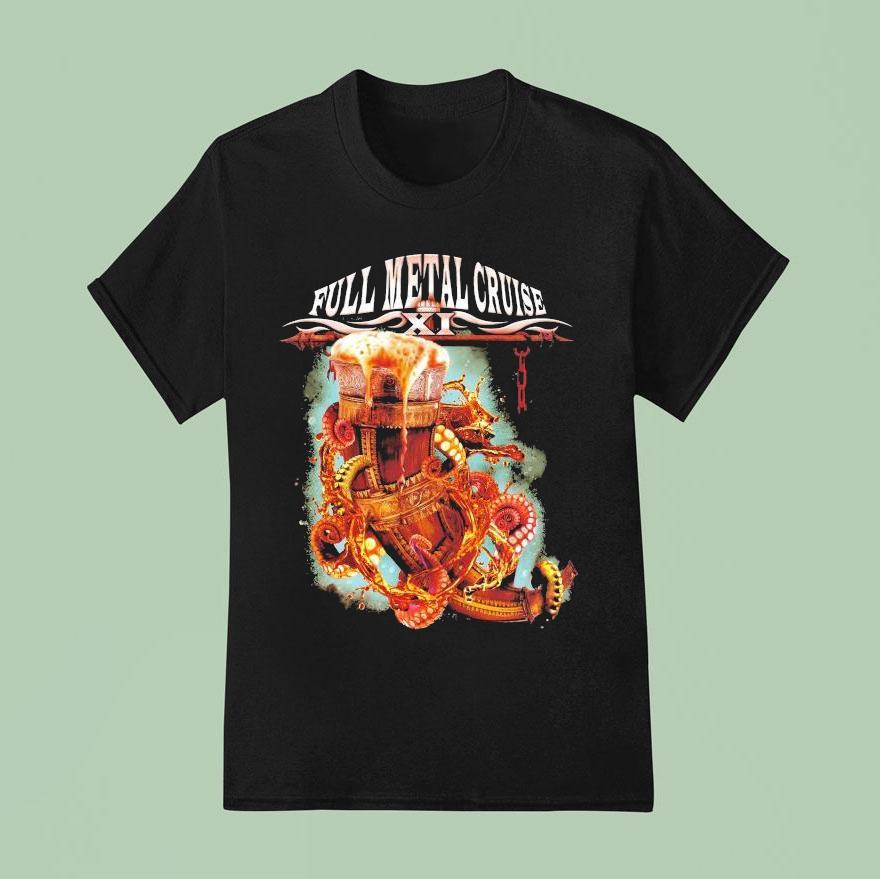Full Metal Cruise Beer Horn T Shirt