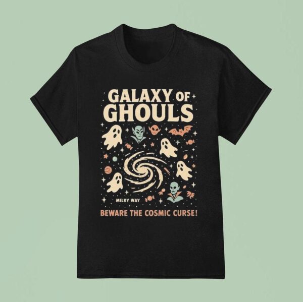 Galaxy Of Ghouls Milky Way Beware The Cosmic Curse Halloween T Shirt