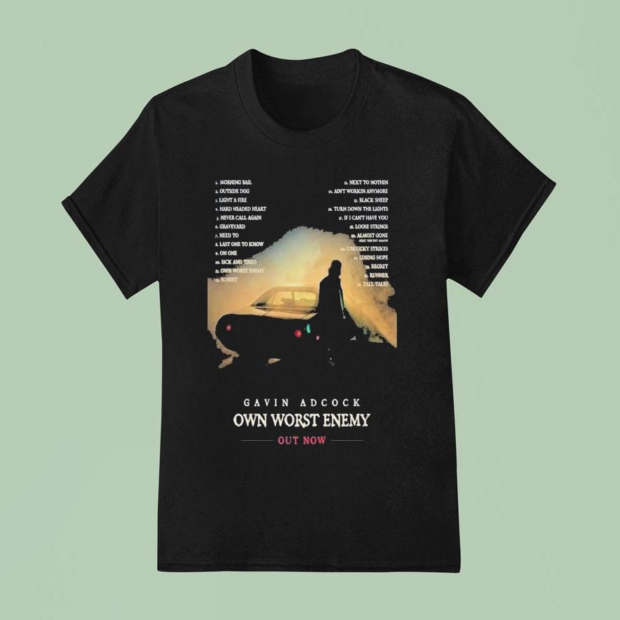 Gavin Adcock Own Worst Enemy Album T Shirt