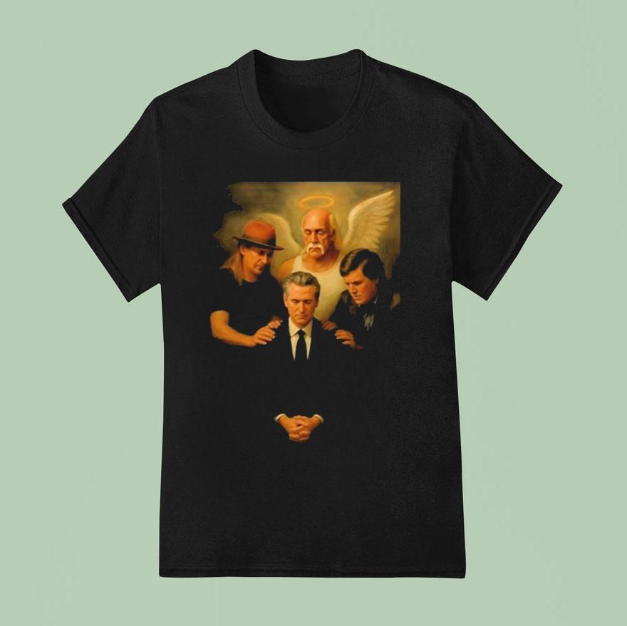  Gavin Newsom And Hulk Hogan Tucker Carlson The Chosen One A Fantastic T Shirt