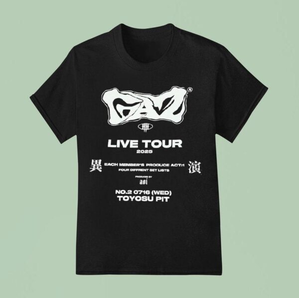 Gazette Live Tour Each Member S Produce Act Four Different Set Lists T Shirt