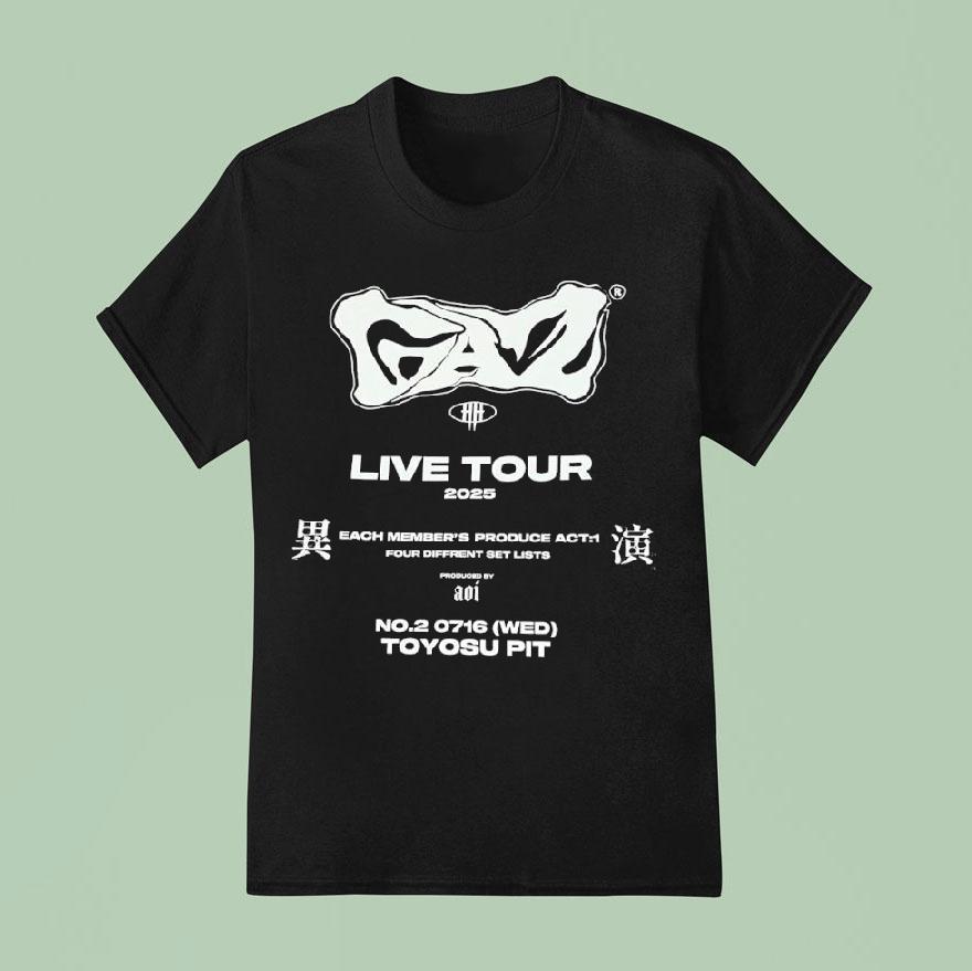 Gazette Live Tour Each Member S Produce Act Four Different Set Lists T Shirt