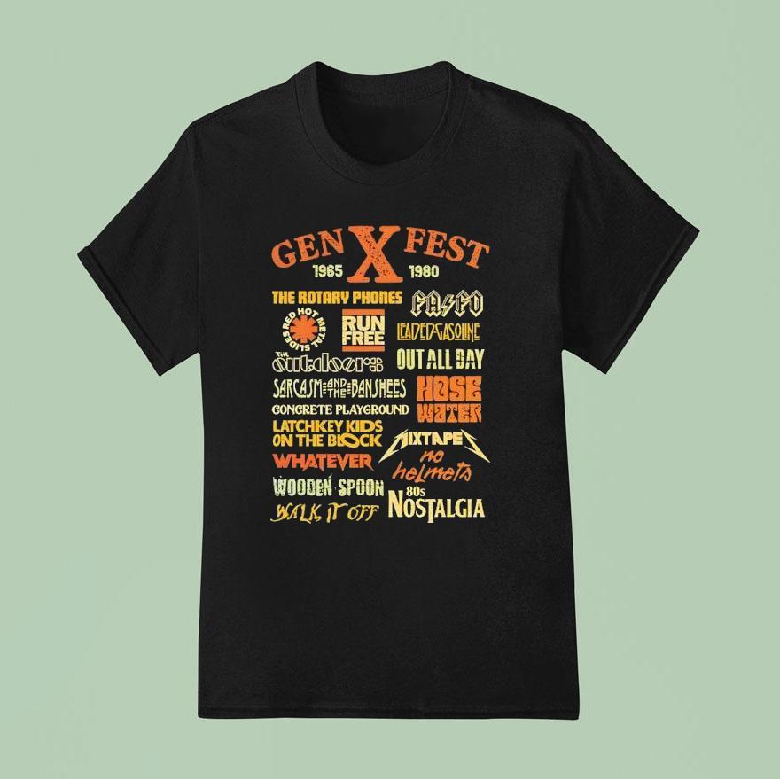 Gen X Fest The Rotary Phones Retro T Shirt