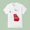 Georgia Baseball Biiiiig Georgia Guy Map T Shirt
