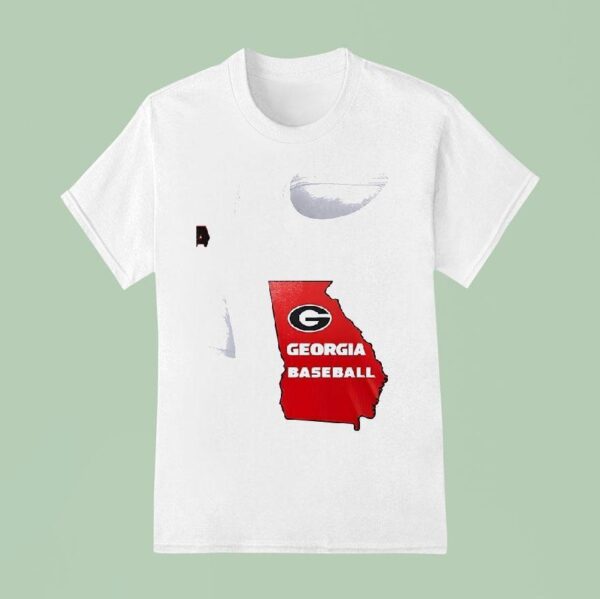 Georgia Baseball Biiiiig Georgia Guy Map T Shirt