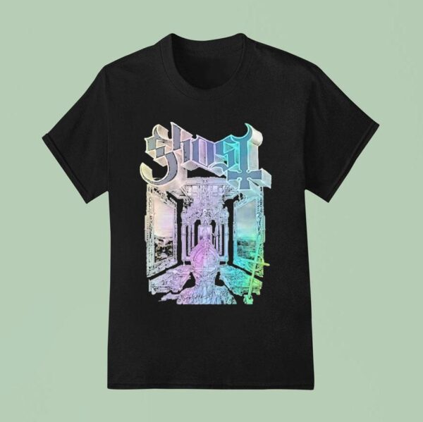 Ghost Skeleta Rainbow Foil Hand Numbered Skeletour World Tour August At Las Vegas Nevada T Shirt