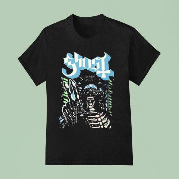 Ghost Skeletour World Tour August At Las Vegas Mgm Grand Garden Arena Cyborg T Shirt