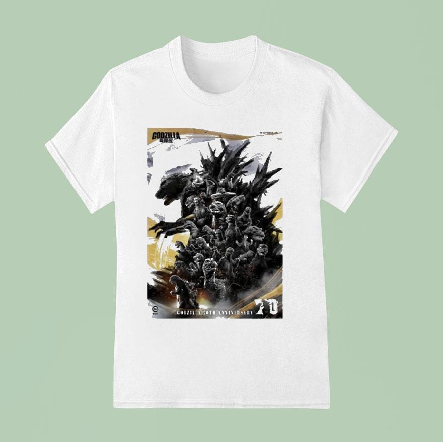 Godzilla Th Anniversary In With Scla T Shirt