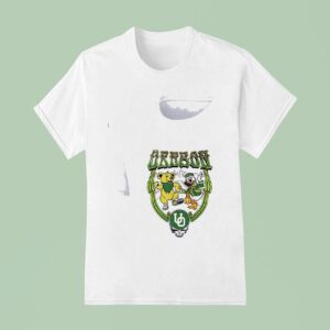 Grateful Dead X Oregon Ducks Yellow Bear And Mascot To Autzen T Shirt